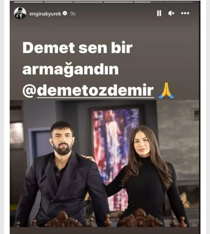 Engin Akyürek a interpellé Demet Özdemir, sa partenaire dans Adım Farah : « Tu étais un cadeau »