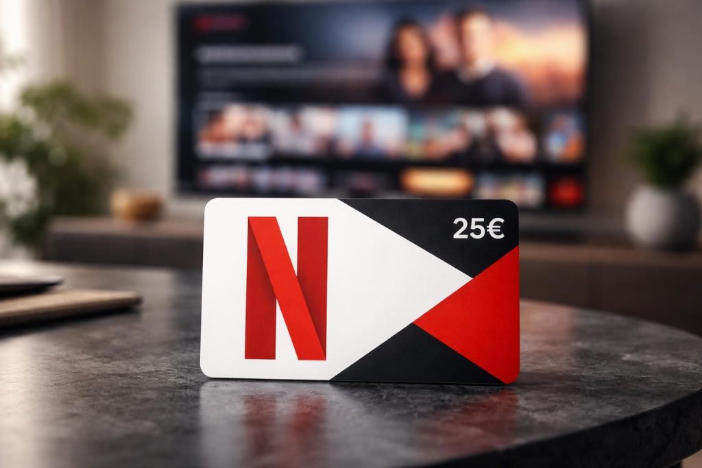 découvrez la carte netflix 25€ et profitez du meilleur du streaming à prix abordable. offrez un accès facile et rapide à vos séries et films préférés.